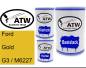 Preview: Ford, Gold, G3 / M6227: 500ml Lackdose + 500ml Klarlack + 250ml Härter - Set, von ATW Autoteile West.